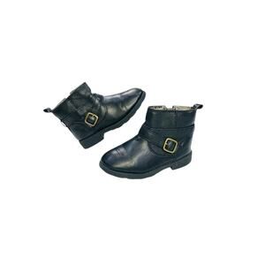Carter's Black Biker Ankle Booties - Girls Size 9
